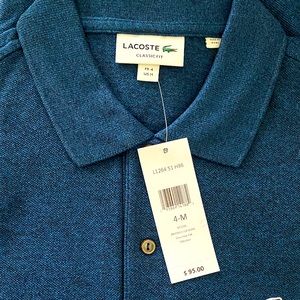 Lacoste Men's Logo Embroidered Polo Shirt -Blue classic fit
